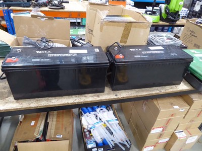 Lot 4542 - 2 12v 160ah/20hr AGM deep cycle batteries