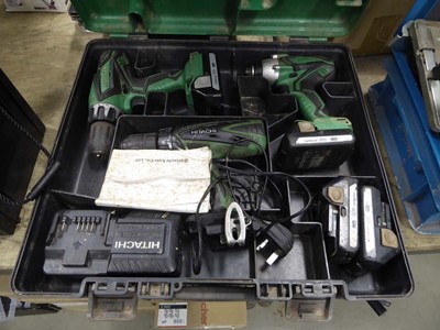 Lot 4543 - Hitachi cordless toolset, to include 2 drills...