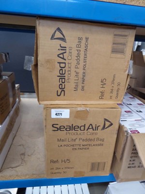 Lot 4271 - 2 boxes of sealed air padded mail bags