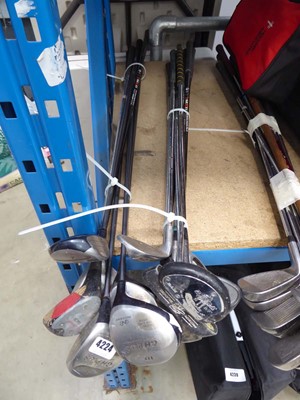 Lot 4224 - Quantity of golf clubs to include irons,...