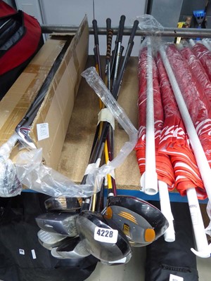 Lot 4228 - Quantity of assorted golf clubs to include...