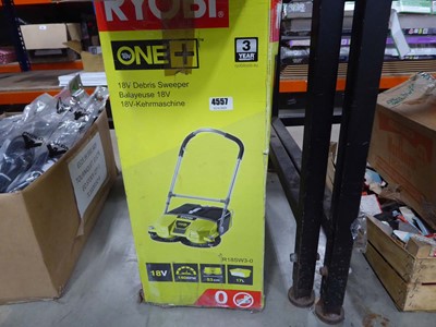 Lot 4557 - Ryobi cordless sweeper, no battery or charger