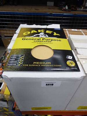 Lot 4418 - Oakey 5 pack general purpose sandpaper sheets,...