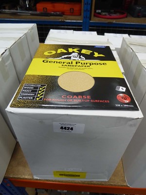 Lot 4424 - Oakey 5 pack general purpose sandpaper sheets,...