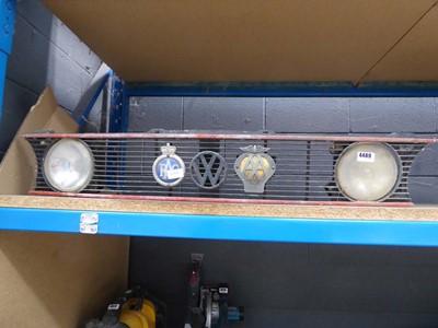 Lot 4489 - VW Golf black front grill, two headlights with...