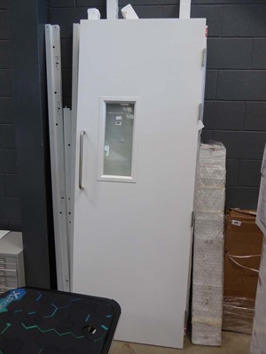 Lot 4291 - 2 glazed fire doors, 85cm wide x 232cm height...