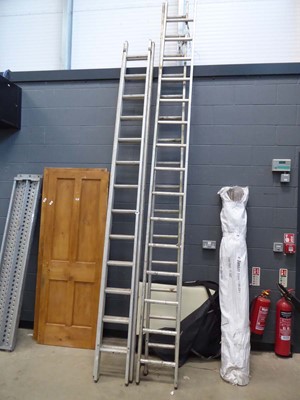 Lot 4246 - Two aluminium double section ladders