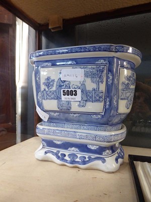 Lot 5003 - Contemporary Chinese blue and white plant...