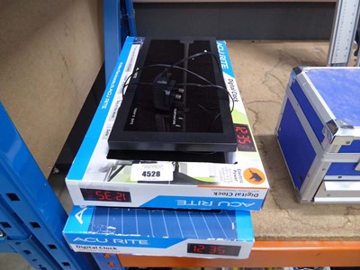 Lot 4528 - Three Acurite digital clocks with indoor...