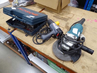 Lot 4583 - Makita angle grinder, Steinel 110v heat gun,...