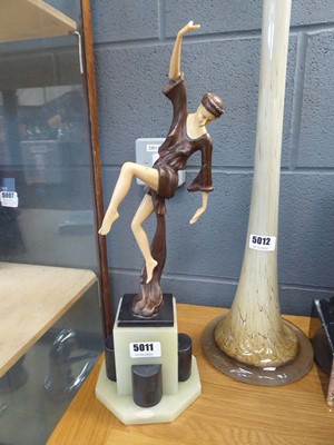 Lot 5011 - Art deco figure on a marble stand