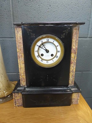 Lot 5013 - Slate mantel clock