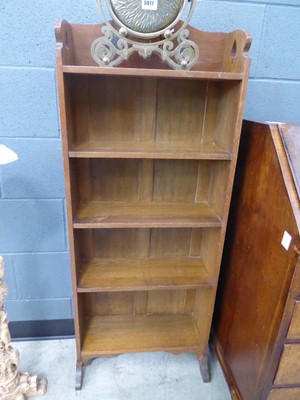 Lot 5018 - Narrow open Arts & Crafts bookcase