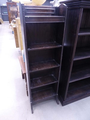 Lot 5156 - Narrow oak open bookcase