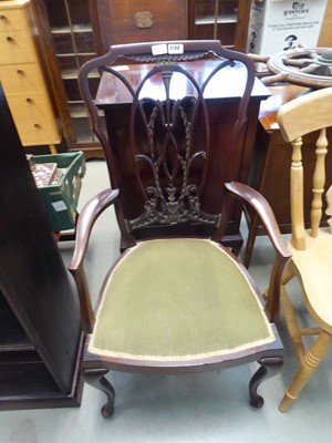 Lot 5159 - Georgian armchair with carved backrest