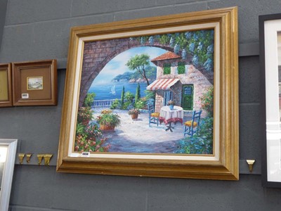 Lot 5034 - Contemporary oil on canvas, Mediterranean...