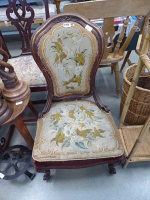 Lot 5169 - Carved Victorian nursing chair with...