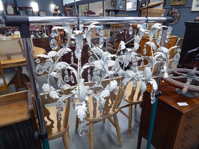 Lot 5172 - Pair of painted metal shades with droplets