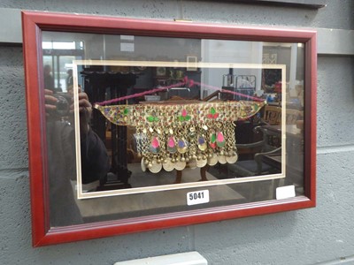 Lot 5041 - Framed and glazed example of a Siamese headdress