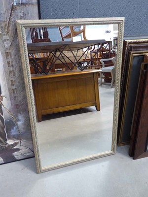 Lot 5042 - Rectangular mirror in oak twist frame