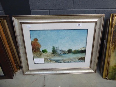 Lot 5047 - Oleograph after Etton Leonard entitled 'Castello'