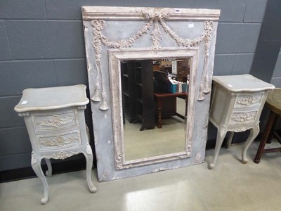 Lot 5051 - Rectangular bevelled mirror in ornate frame...