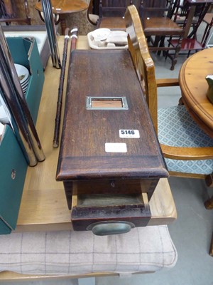 Lot 5146 - Vintage oak single drawer shop till