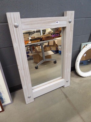 Lot 5061 - Rectangular mirror in painted pine frame