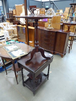 Lot 5203 - Victorian tripod side table plus a dropside...