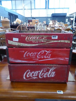 Lot 5072 - Three Coca Cola boxes