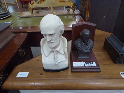 Lot 5094 - Two small Shakespeare busts