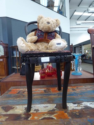 Lot 5097 - Thonet style bentwood chair plus a teddy bear