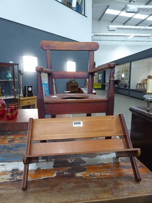 Lot 5098 - Edwardian bench shaped book trough plus a...