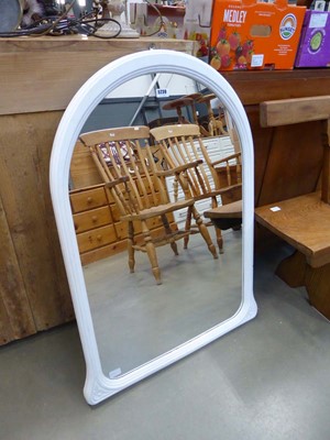 Lot 5239 - Dome topped mirror in painted frame