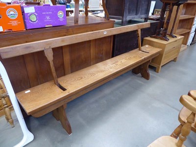 Lot 5240 - Adjustable oak and pine bench/pew