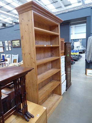 Lot 5243 - Pine open bookcase