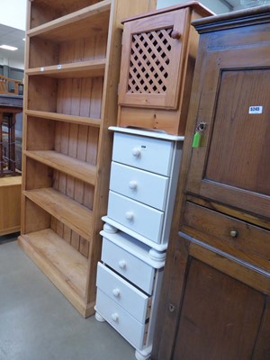 Lot 5244 - Pine pot cupboard plus a pair of three drawer...