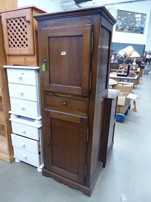 Lot 5245 - Narrow oak two door cupboard