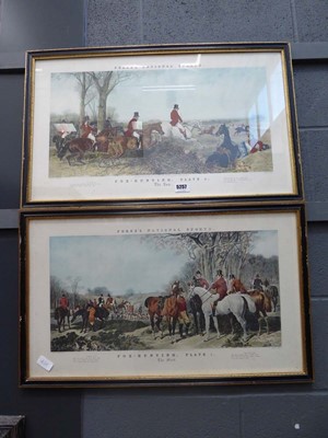 Lot 5257 - Pair of fox hunting engravings