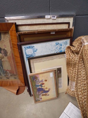 Lot 5264 - Quantity of religious and other prints and...