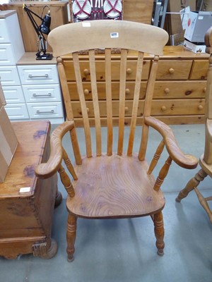 Lot 5272 - Elm seated armchair