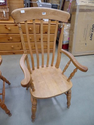 Lot 5273 - Pine armchair