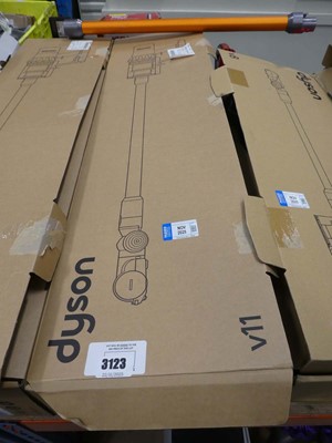 Lot 3123 - Handheld Dyson V11, with pole, attachments,...