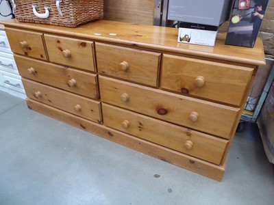 Lot 5275 - Pine chest of four over four drawers