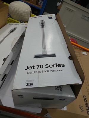 Lot 3127 - Samsung Jet Series 70 cordless stick vacuum,...