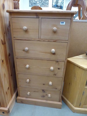 Lot 5287 - Contemporary pine chest of two over four drawers