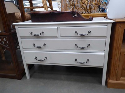 Lot 5297 - Cream painted chest of two over two drawers