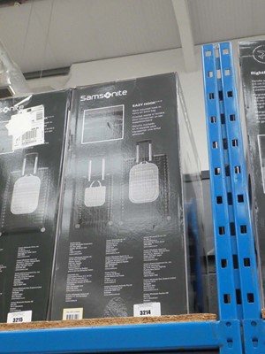 Lot 3214 - Two piece hard shelled Samsonite suitcase set...