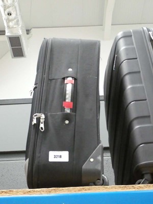 Lot 3218 - Black fabric suitcase
