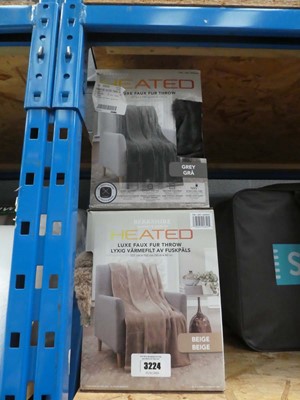 Lot 3224 - Three Berkshire heated throws